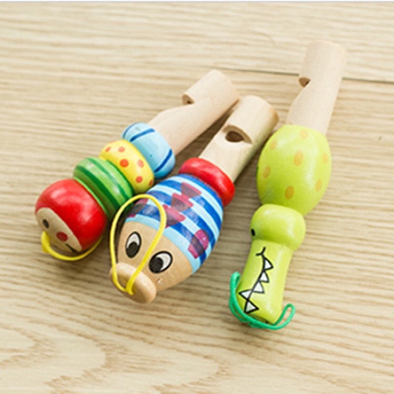 (HÀNG ĐẸP) còi gỗ hình động vật siêu kute cho bé