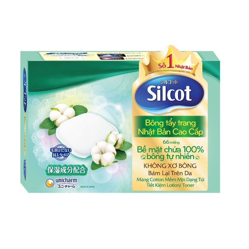 Combo 4 Hộp Bông trang điểm cao cấp Silcot Premium (Hộp 66 miếng)