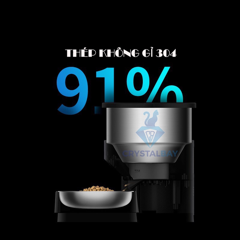 (New 2026) Máy cho ăn tự động cho mèo thú cưng Petkit Infinity Fresh Element 3 – Dung tích 5L, lồng chứa Inox
