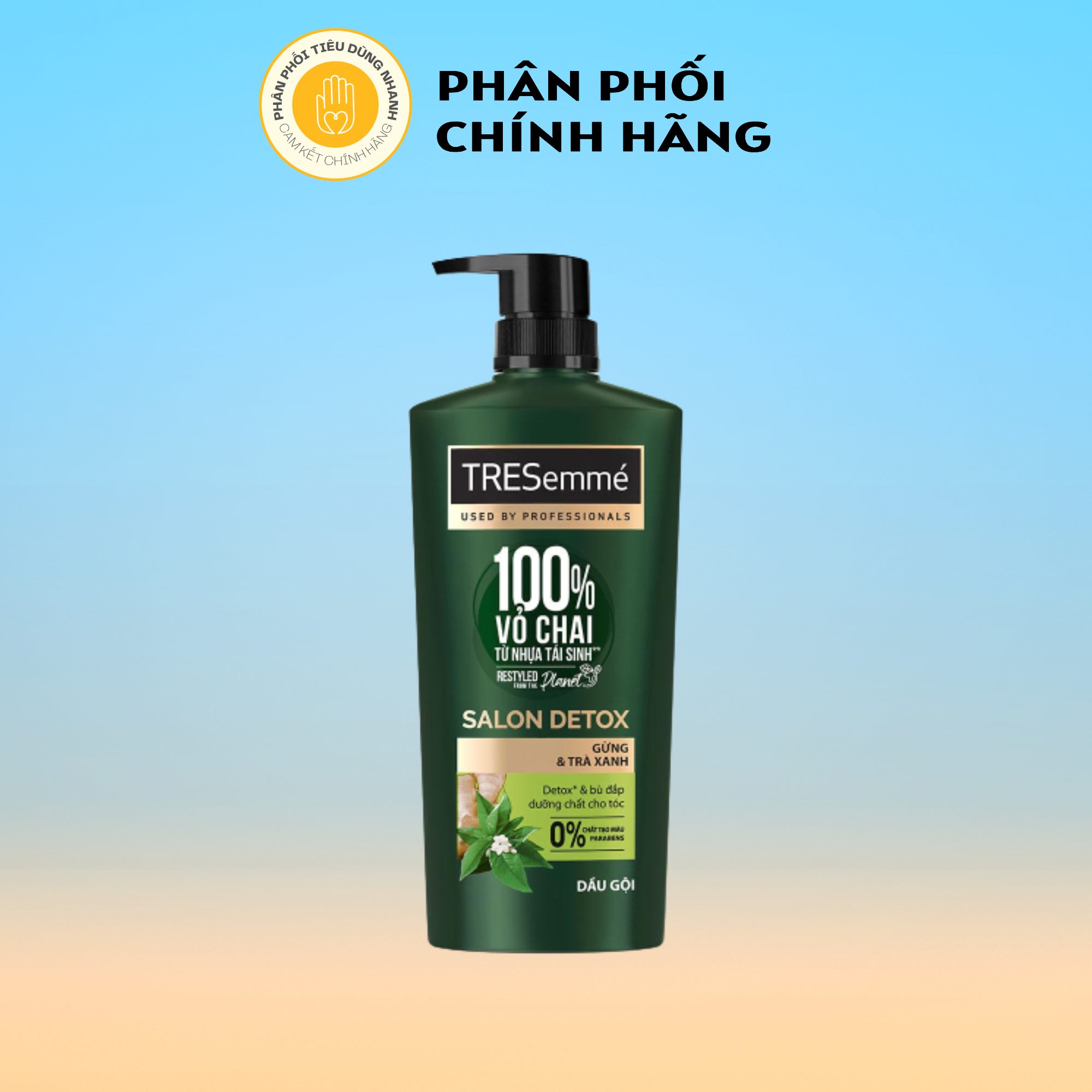 Dầu gội tresemme salon detox gừng & trà xanh 650g