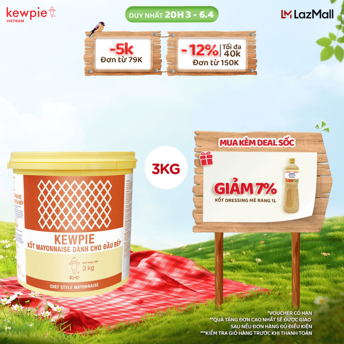 Xốt Mayonnaise Dành Cho Đầu Bếp - Kewpie (Xô 3kg)
