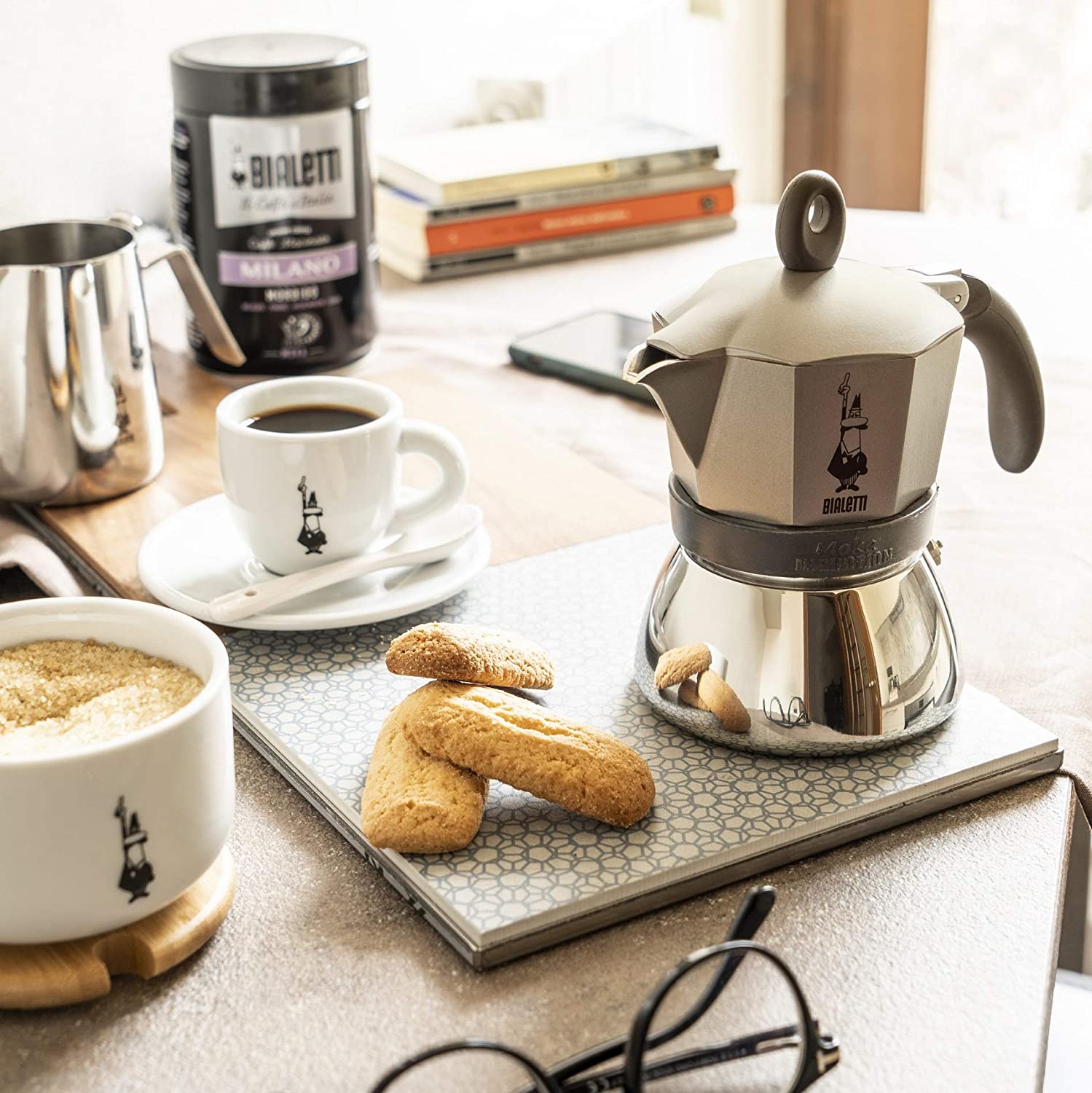 ấm nấu cà phê bialetti moka pot induction 3 cup