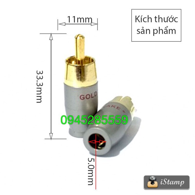 Jack (rắc)AV -hoa sen gold snake nhỏ(ảnh thật) đơn giá 1 chiếc
