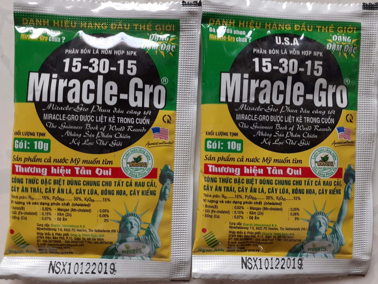 Phân bón lá Miracle - Gro - COMBO 10 gói