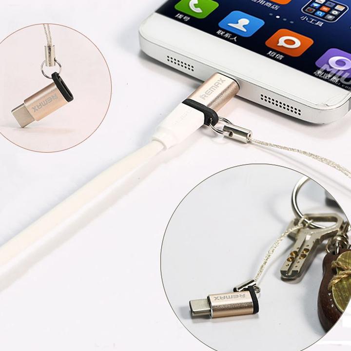 Đầu chuyển từ MicroUsb sang Type C Remax RA-USB1 (Bạc)
