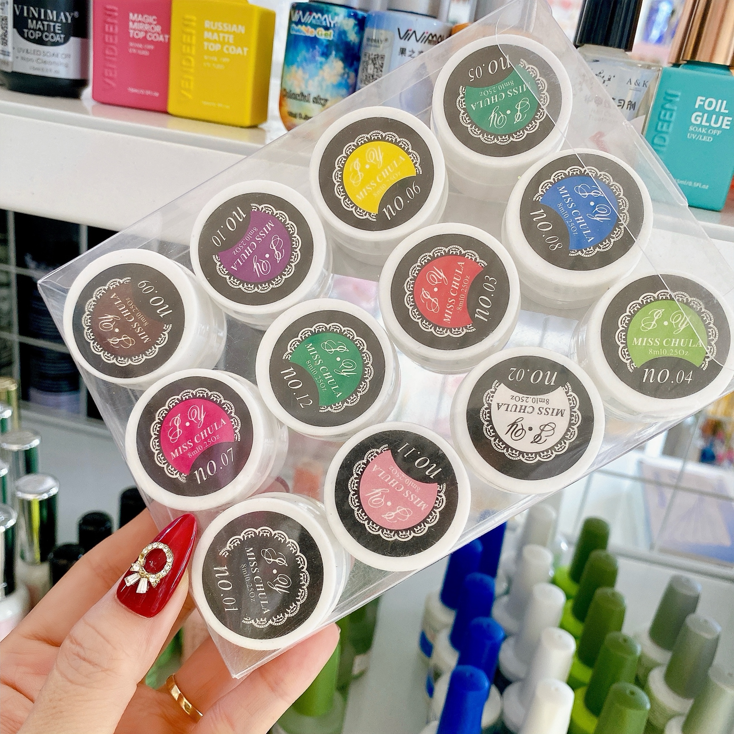 Gel vẽ nail, vẽ móng 12 màu siêu đặc, gel vẽ loại đẹp - Gel vẽ BY hàng đẹp giá rẻ