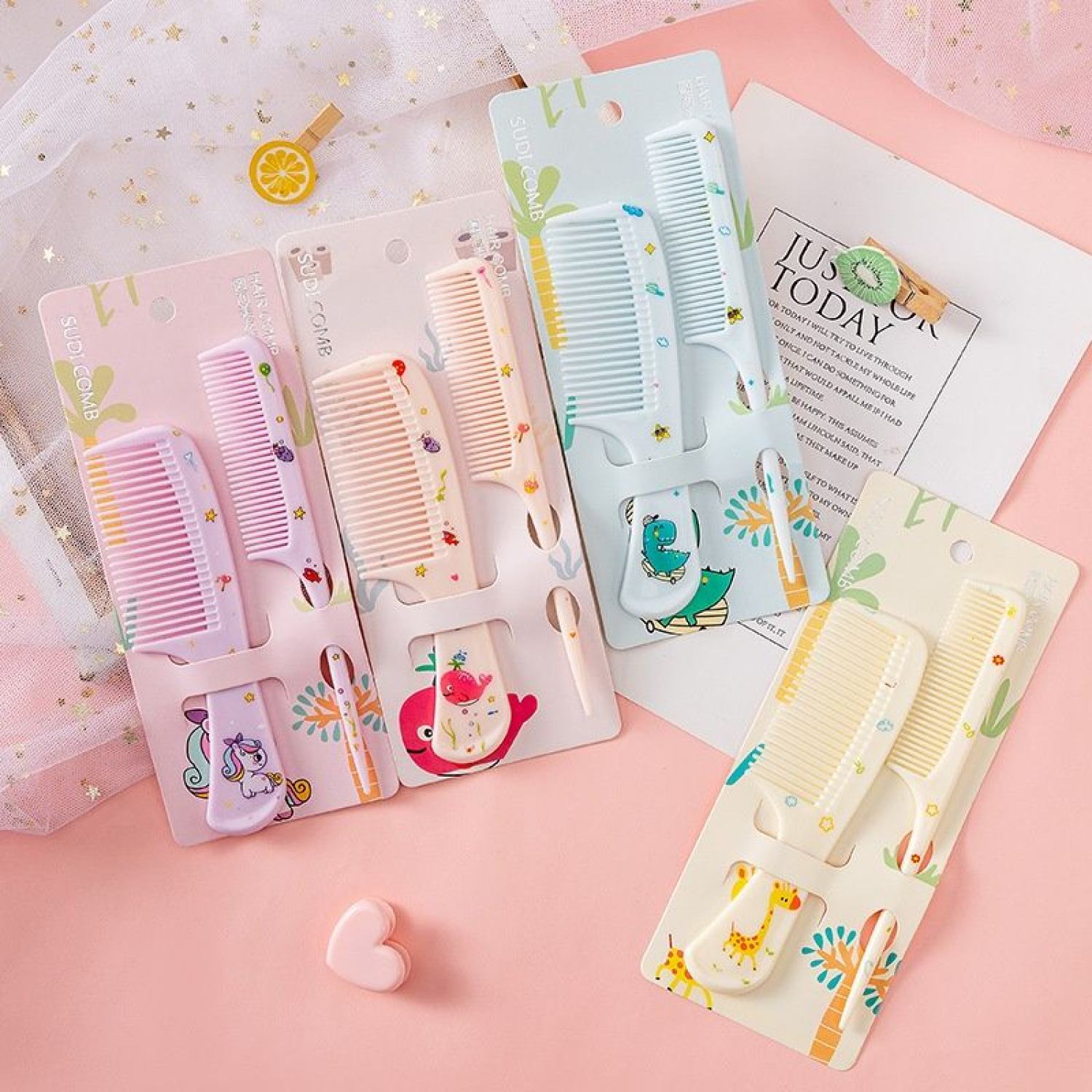 combo 2 lược chải tóc dễ thương