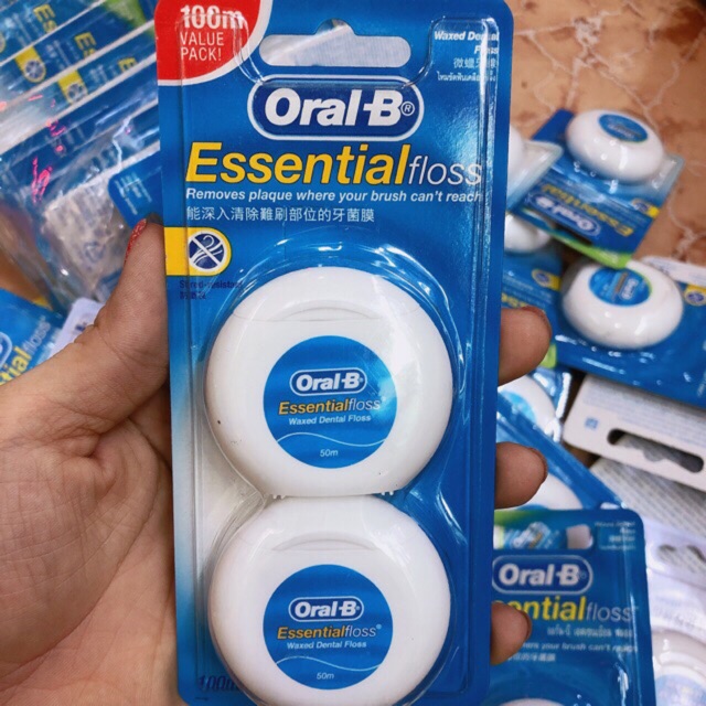 Chính hãng Hộp cuộn Chỉ Nha Khoa Oral-B Floss Essential Menthol 50M