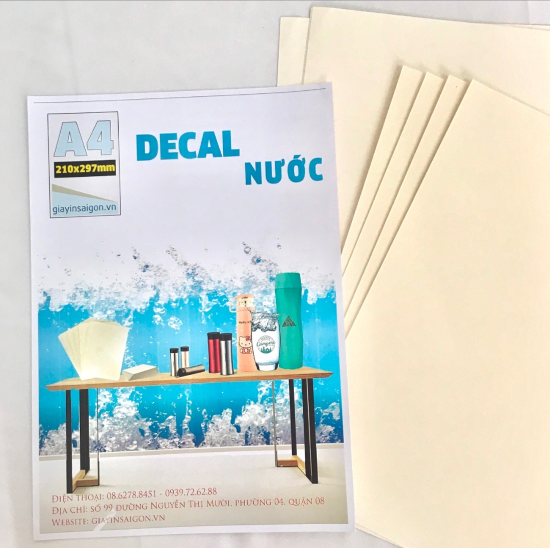 [HCM]Giấy In Nhiệt Decal Nước 20x30