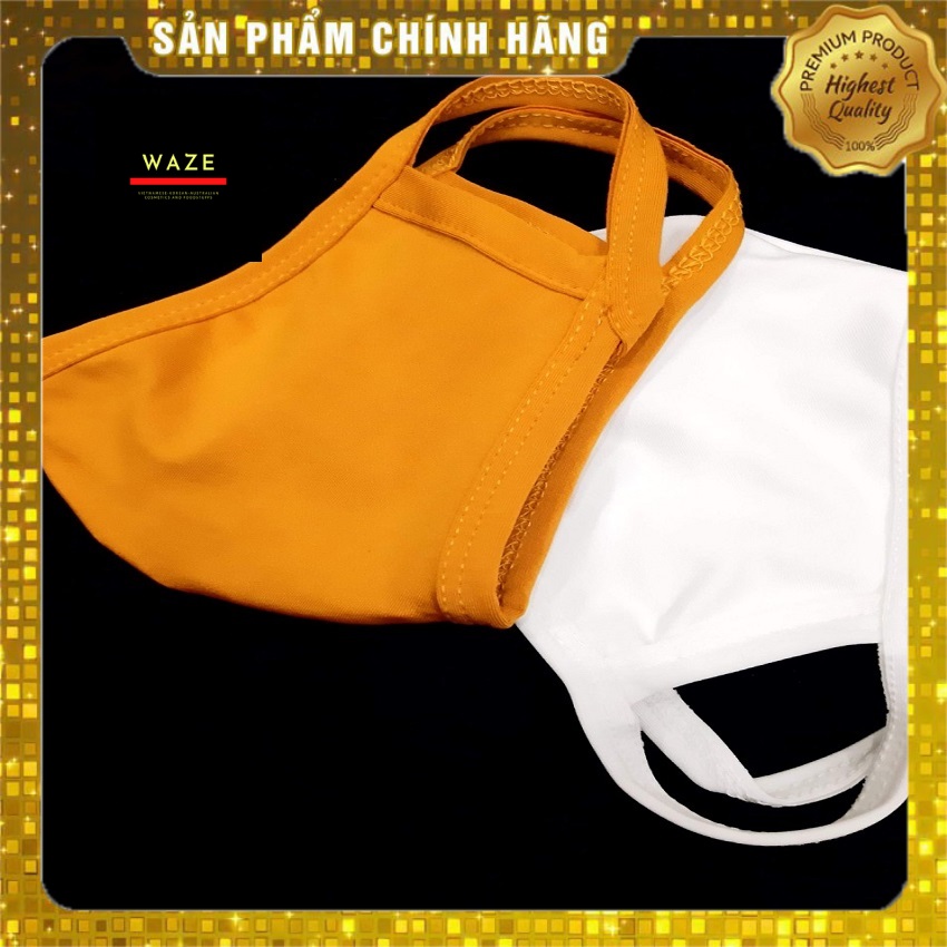 [HCM]Khẩu trang vải 02 lớp sử dụng nhiều lần - Waze - bảo vệ khói bụi các giọt bắn đeo thoáng thẩm mỹ may cẩn thận nên tái sử dụng nhiều lần