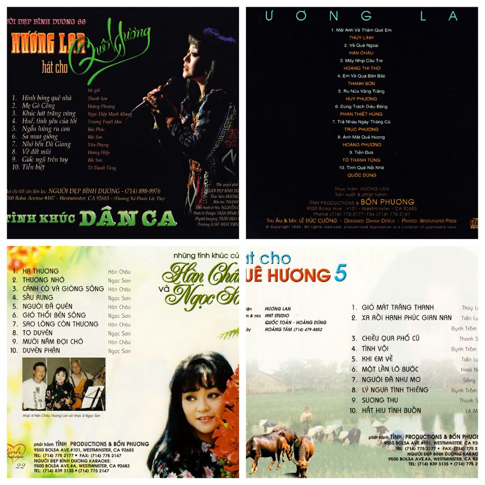 [MDCD] Bộ 4 Đĩa CD Hương Lan Hát Cho Quê Hương