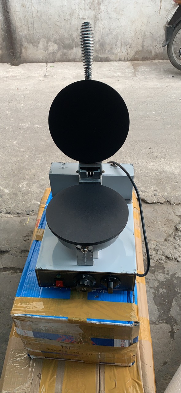 Máy làm bánh ốc quế công nghiệp 2 mặt trơn
