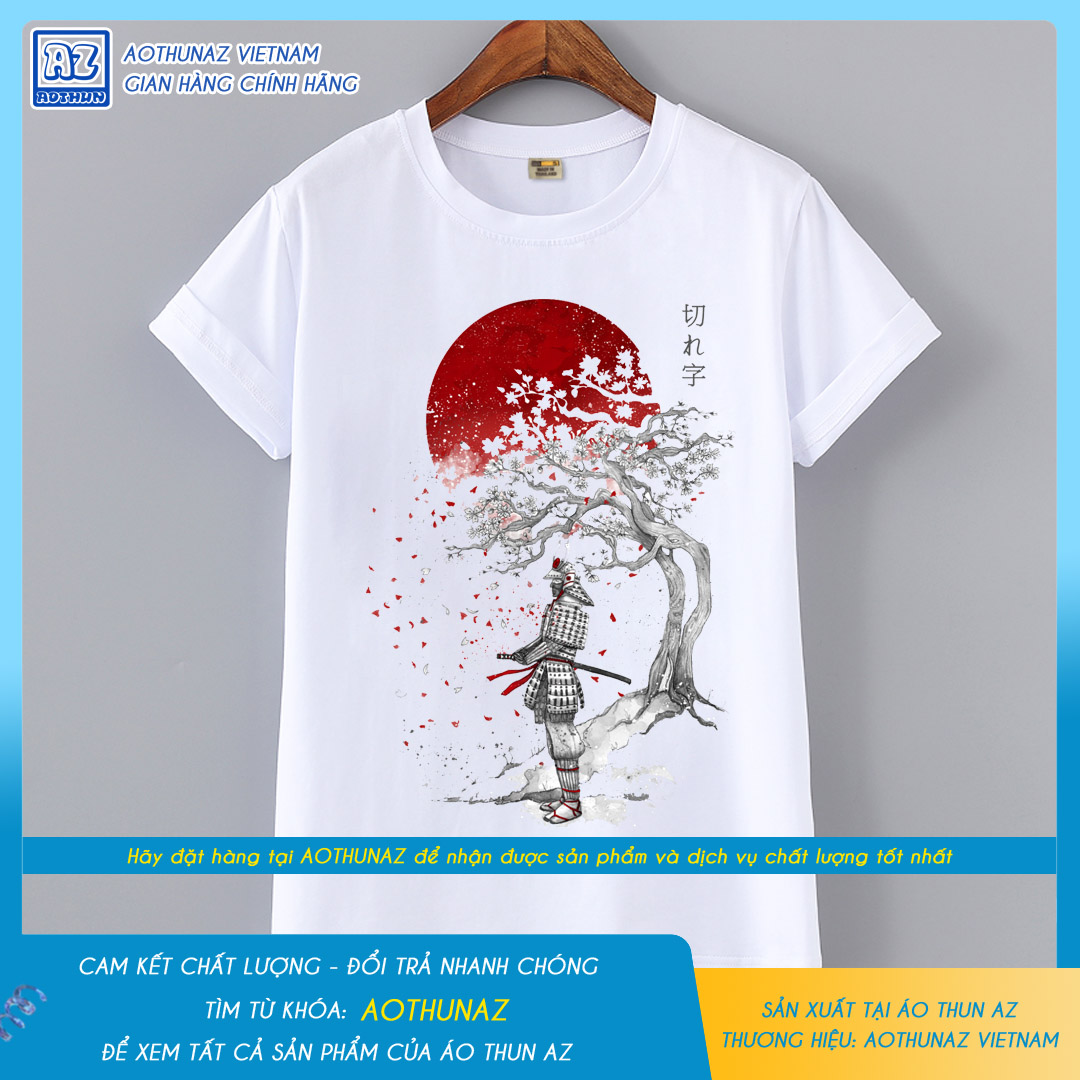 AOTHUNAZ - Áo thun nam in hình Samurai phong cách Nhật Bản độc đáo M1588