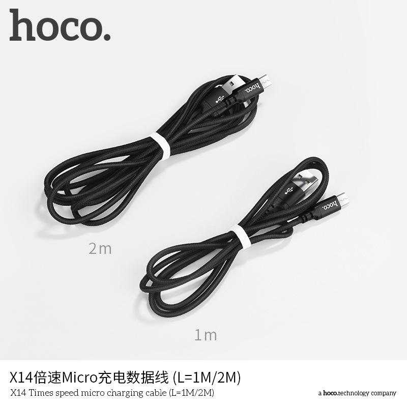 Cáp sạc dây dù Hoco X14 dài 2M - cổng Lightning - Hãng phân phối chính thức - Nhất Tín Computer