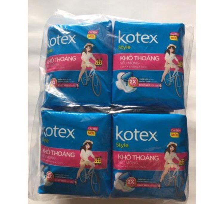 Combo 8 gói Kotex siêu mỏng cánh