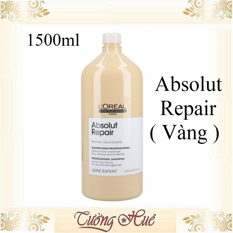 Dầu Gội Chăm Sóc Tóc Hư Tổn Loreal Serie Expert Absolut Repair - Vàng - 500ml