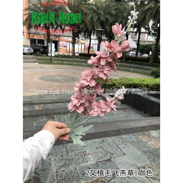 Hoa phi yến mốc 2 nhánh dài 70cm - Hoa giả trang trí