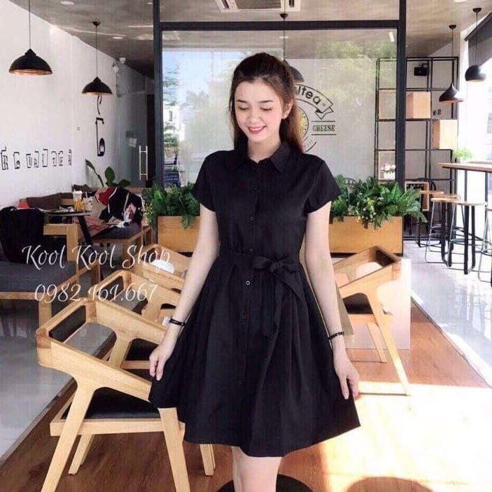 Đầm xòe voan thắt nơ