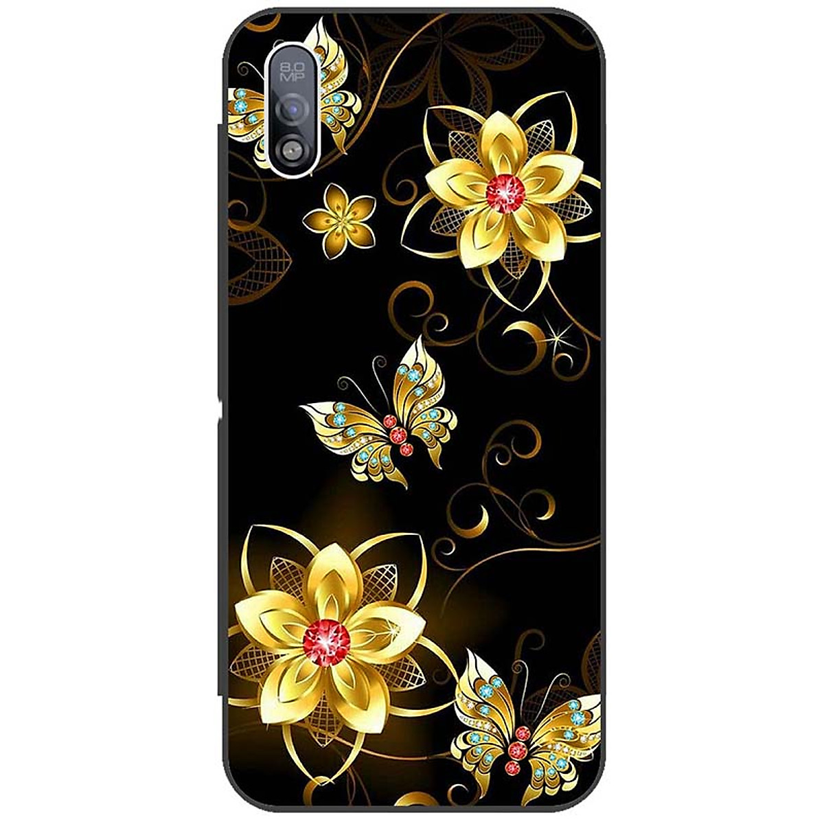 Ốp lưng dành cho Vsmart Bee 3 mẫu Hoa đỏ vàng