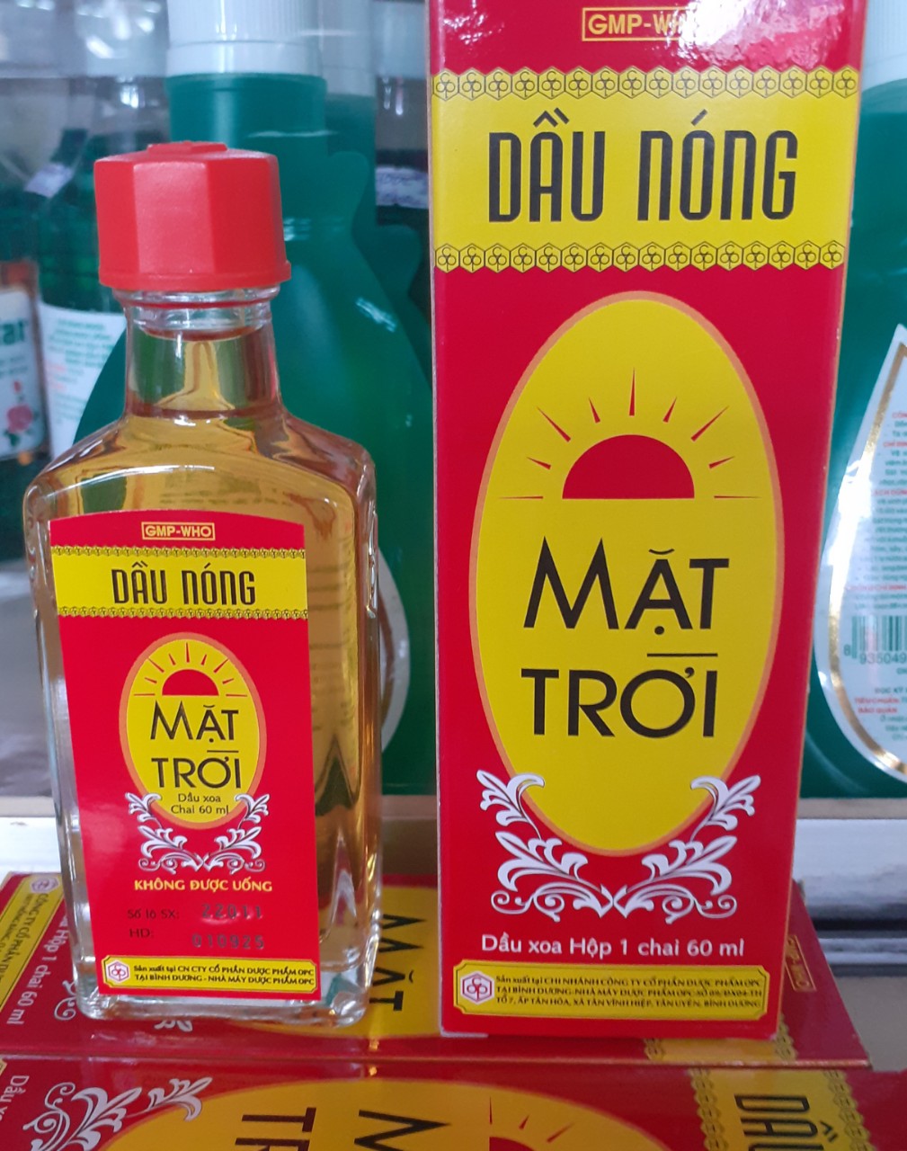 DẦU NÓNG MẶT TRỜI 1 CHAI 60mi