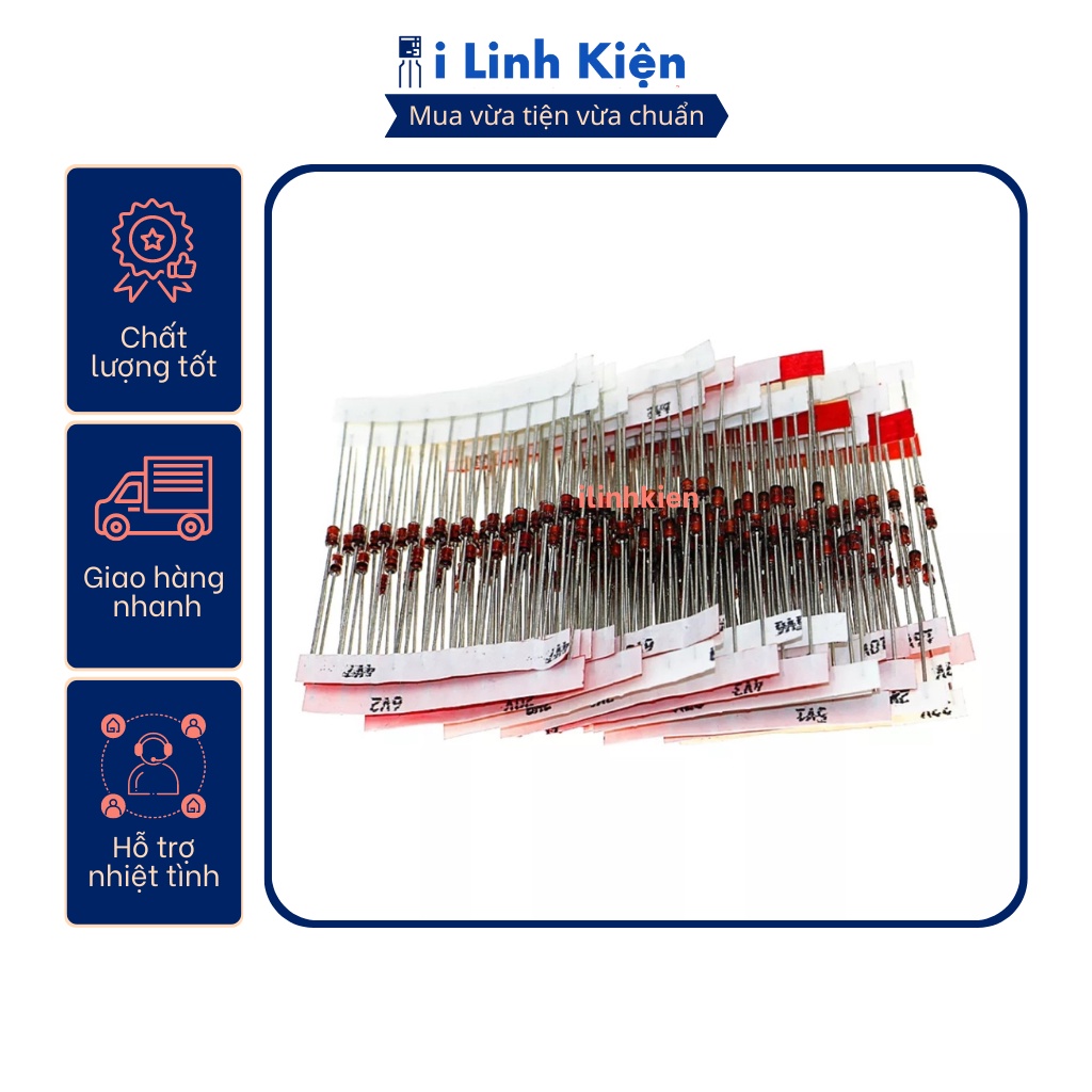Diode zener 1W 4.3V 1N4731A 10 chiếc