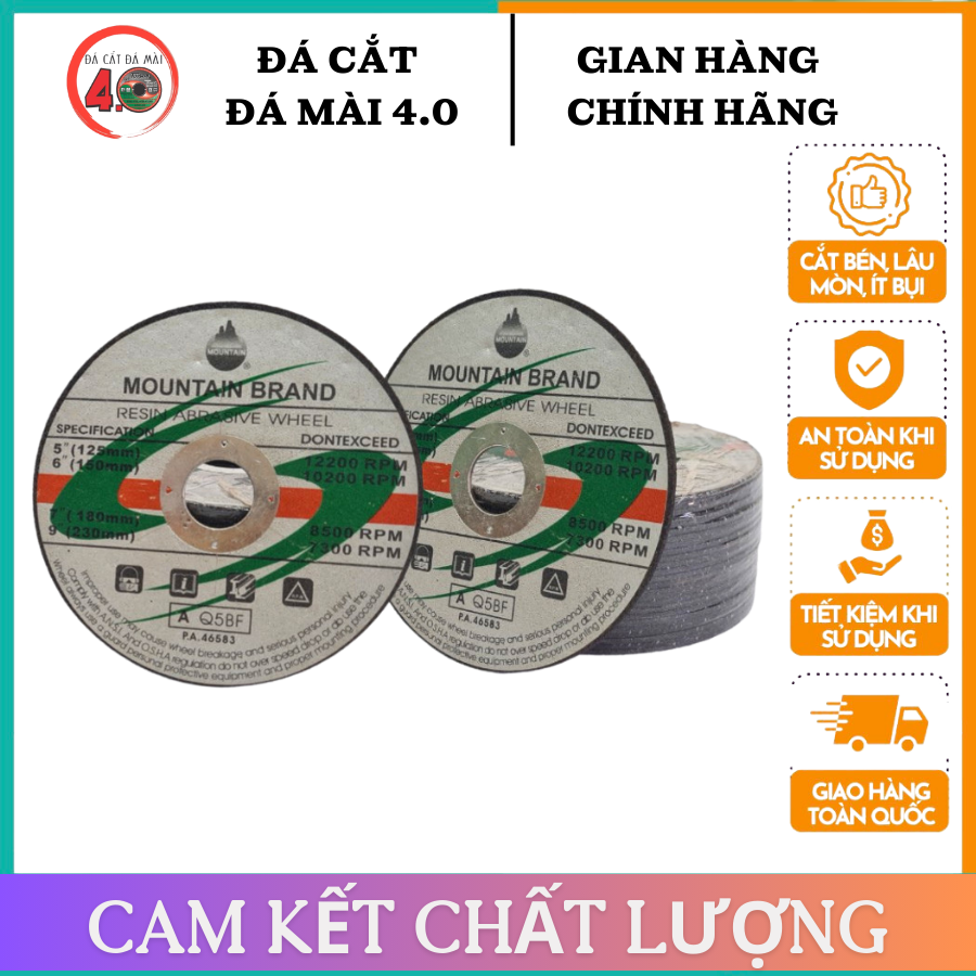 Đá cắt sắt mountain 125 chuyên cắt săt thép, kim loại, inox hàng chính hãng