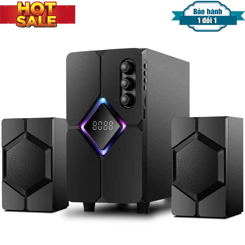 Loa vi tính 2.1 kiêm bluetooth bosston t1800- dùng nguồn 220v, loa bosston bluetooth t1800-bt 2.1 có đèn led rgb- âm thanh cực chuẩn