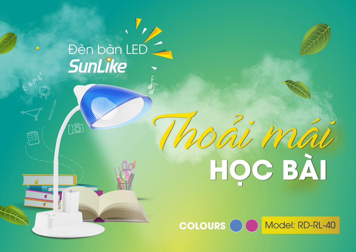 Đèn bàn LED Model: RD-RL-40 8W (OC-USB) Rạng Đông