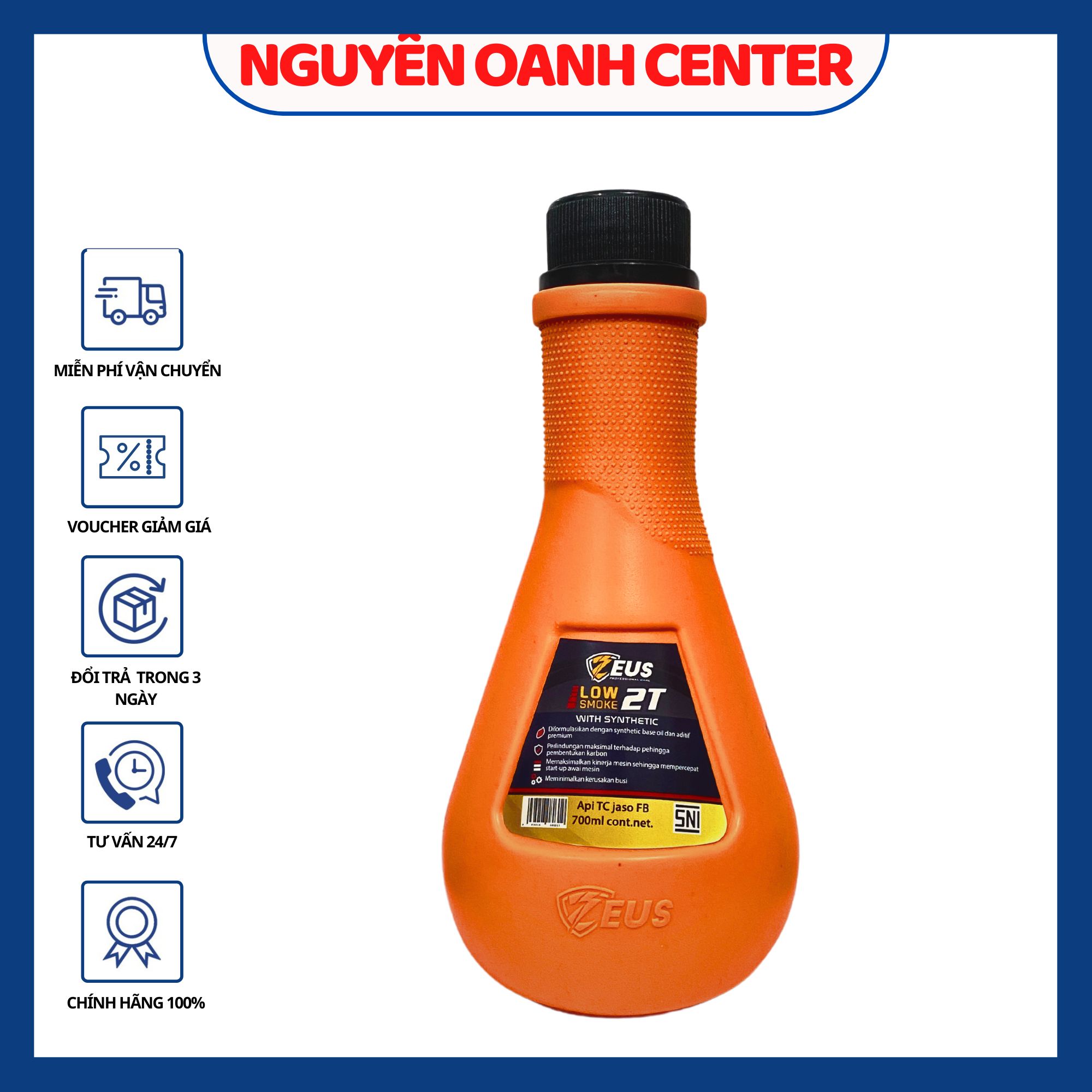 Nhớt thơm 2t zeus low smoke 700ml