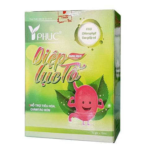Diệp Lục Tố Y Phúc – Hỗ trợ tốt cho hệ tiêu hóa, giảm táo bón, bổ xung chất xơ, kích thích hệ tiêu hóa và giúp nhuận tràng