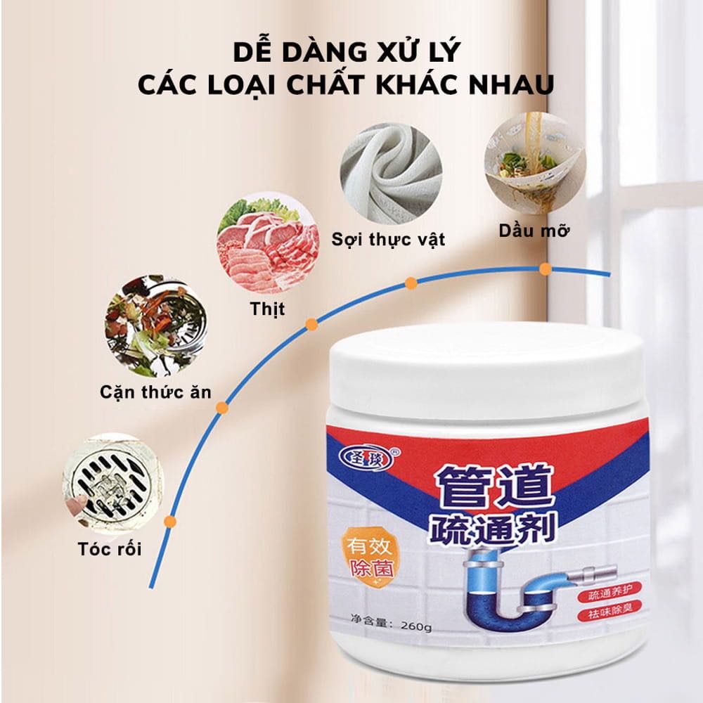 Bột thông cống đa năng nắp xanh