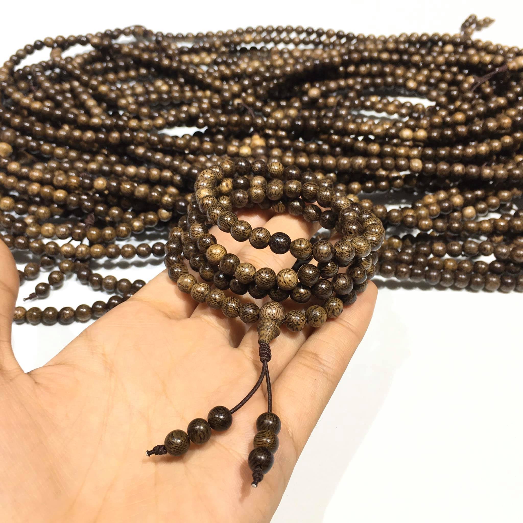 [HCM]Vòng Trầm tốc tự nhiên 108 hạt size 6mm / 8mm