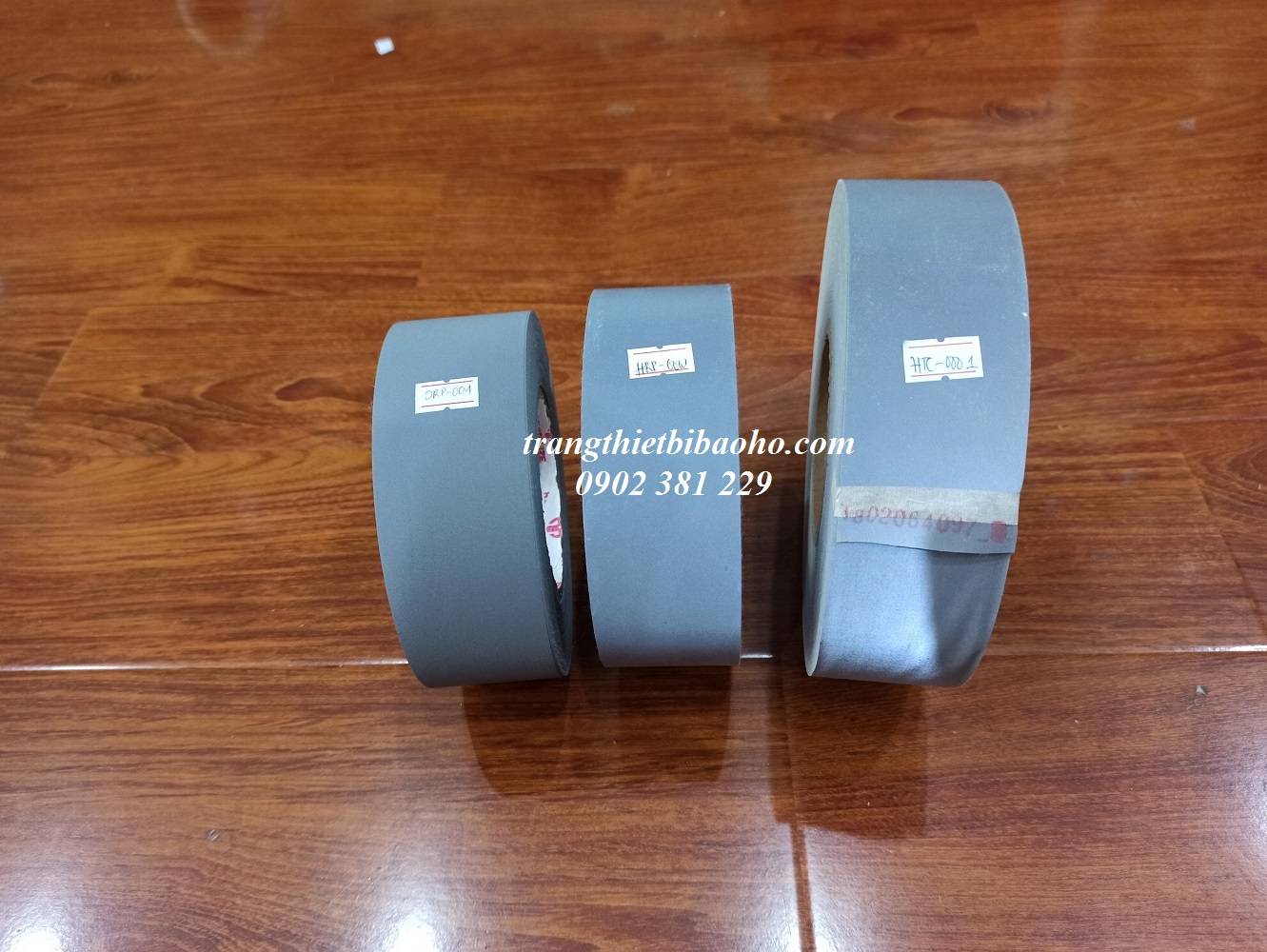 Cuộn dây phản quang vải Poly màu xám khổ 5cm x 100m - 3 cấp độ phản quang