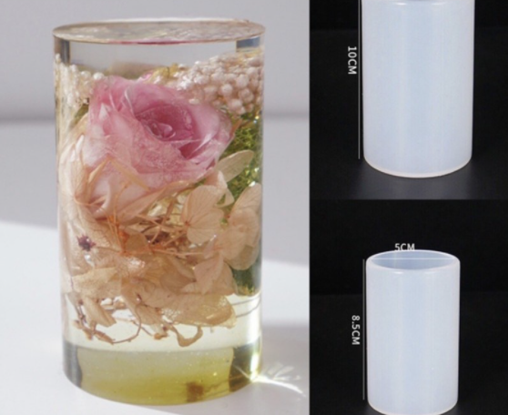 Khuôn Silicone Đúc Keo Epoxy Resin Làm Đèn Cao Hình Khối Trụ Dùng Trang Trí, DIY Resin Handmade - Trường Thịnh Sài Gòn