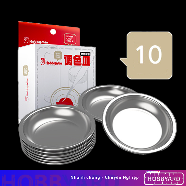 Chén pha sơn Paint Tray Hobby Mio - 1 bộ 10 chén
