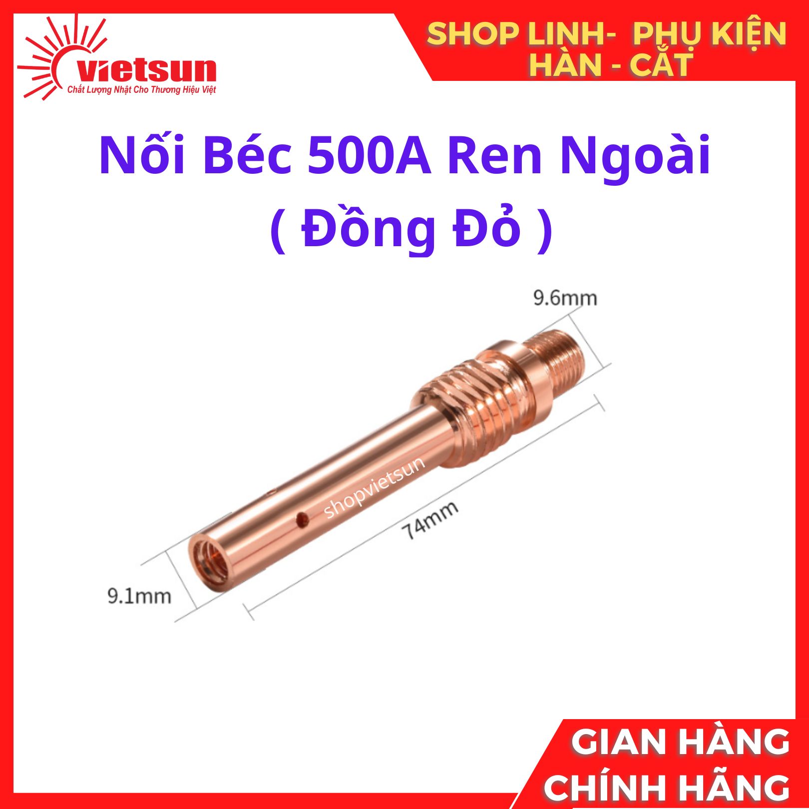 Nối Béc hàn Mig kiểu Pana 200A 350A 500A