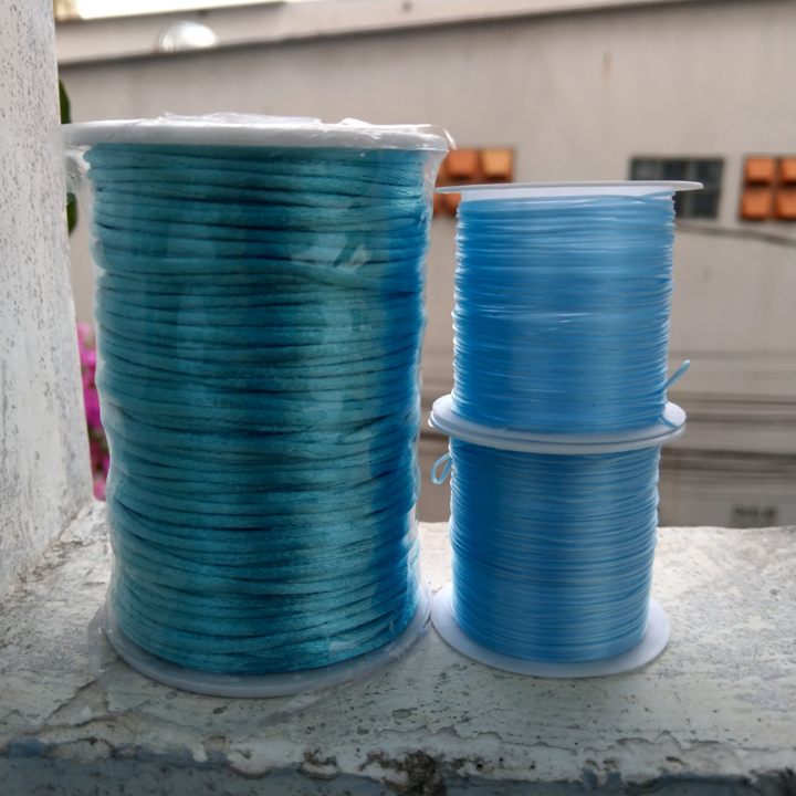 [HCM]Cuộn 100 mét dây tim làm vòng móc khóa - tặng 20 mét dây thun sỏ hạt