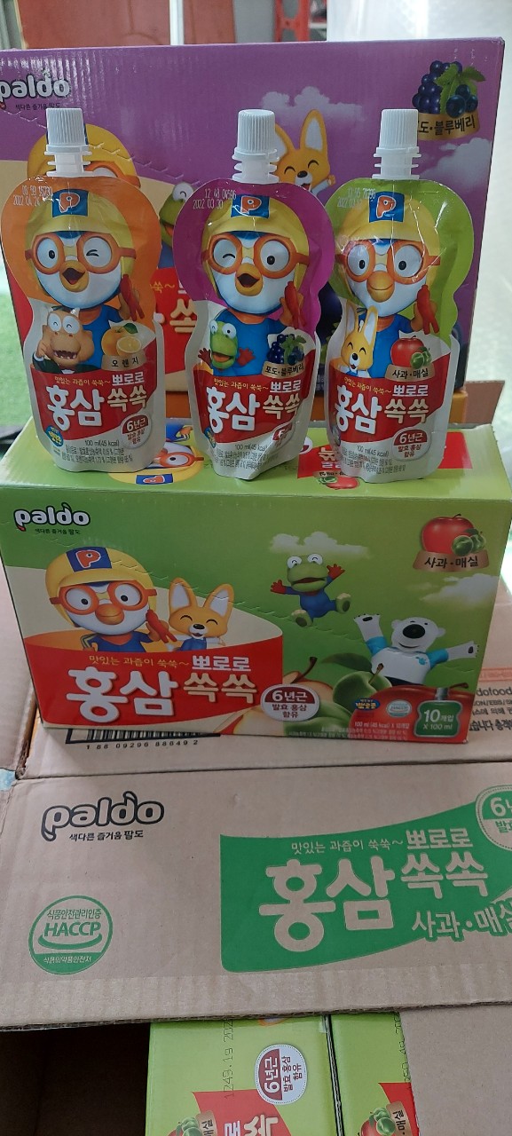 Nước uống hồng sâm trái cây Paldo 100ml
