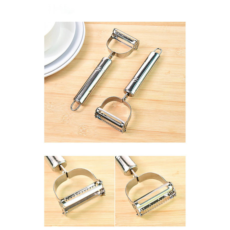 Nạo rau củ quả Inox cao cấp đa năng 2 in 1 nạo vỏ và bào sợi rau củ quả inox 304 không rỉ sắc bén tiện lợi