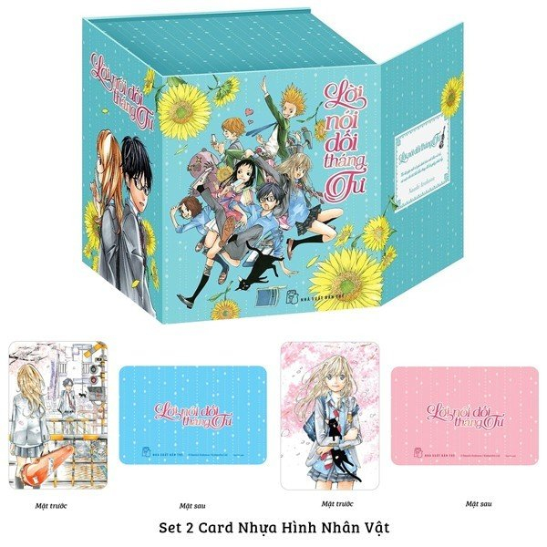 Fahasa - boxset lời nói dối tháng tư - tặng kèm 2 card nhựa hình nhân vật