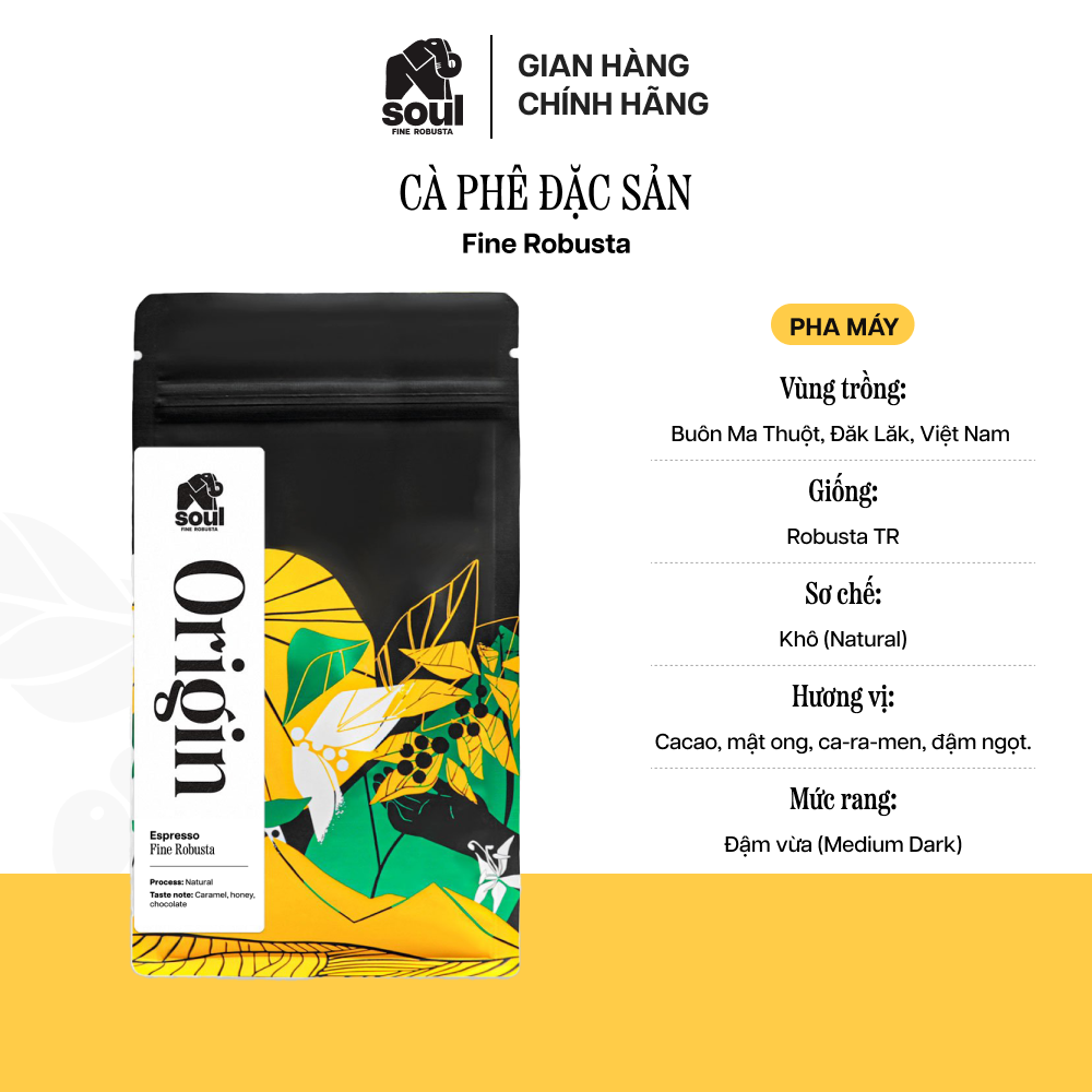SOUL SPECIALTY COFFEE | Dòng cà phê đặc sản SPECIALTY ARABICA Đăk Lăk / Lâm Đồng | Arabica Catimor sơ chế ướt (washed) - Robusta TR sơ chế khô (Natural) - House Blend | Cà phê pha máy chất lượng thơm ngon