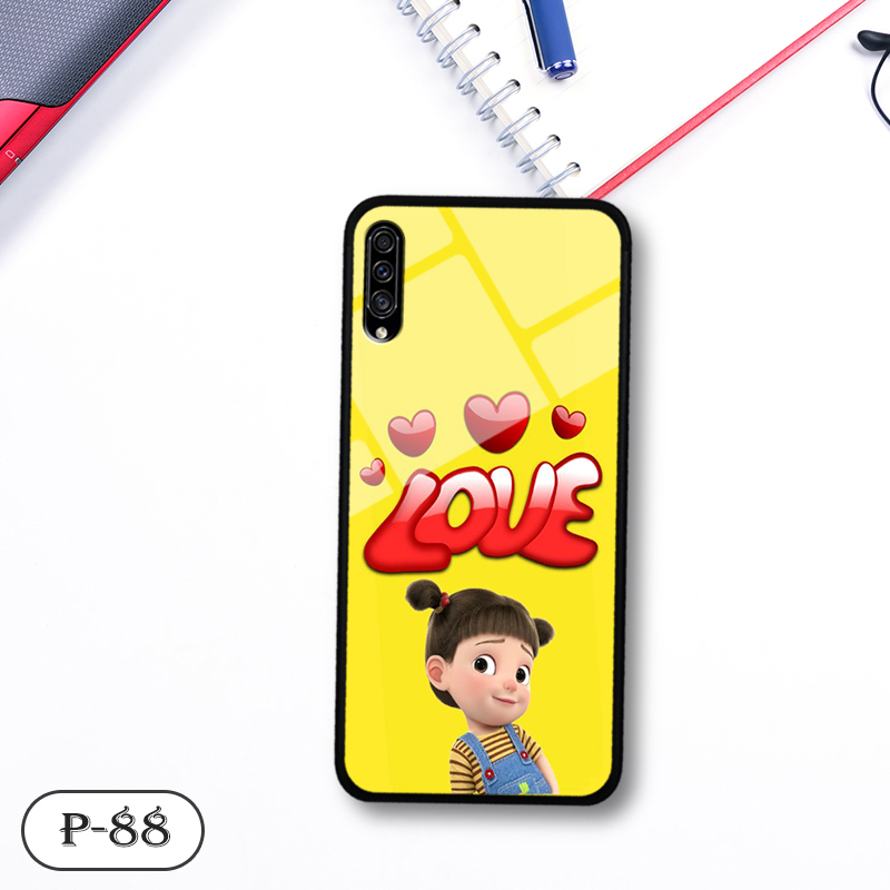 Ốp lưng kính 3D cute Samsung A50