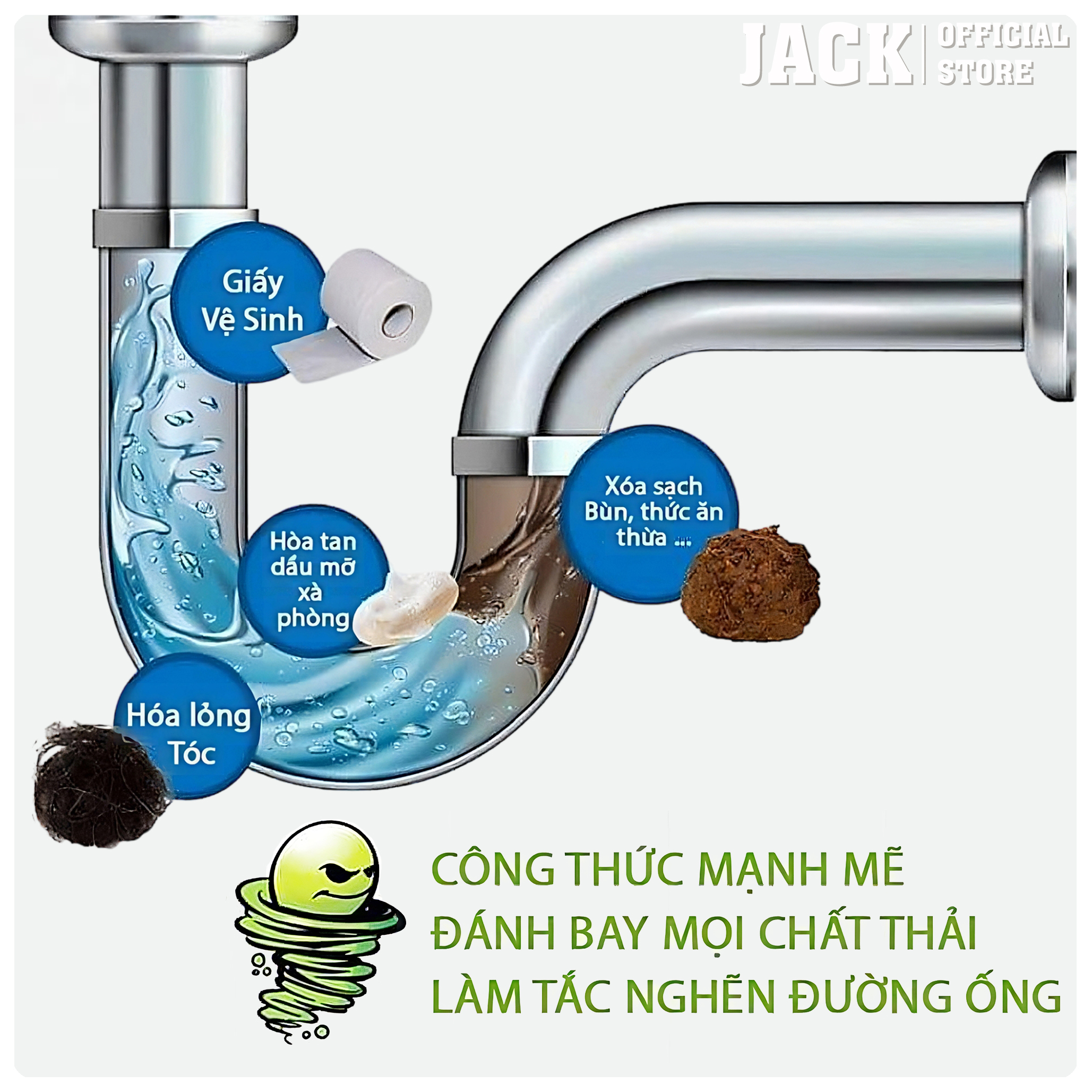 Chất Thông Cầu, Thông Cống Siêu Mạnh Jack 1,6 Lít
