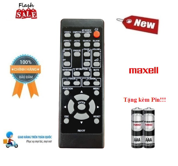Remote Điều khiển máy chiếu Maxell- Hàng chính hãng mới 100% Tặng kèm Pin