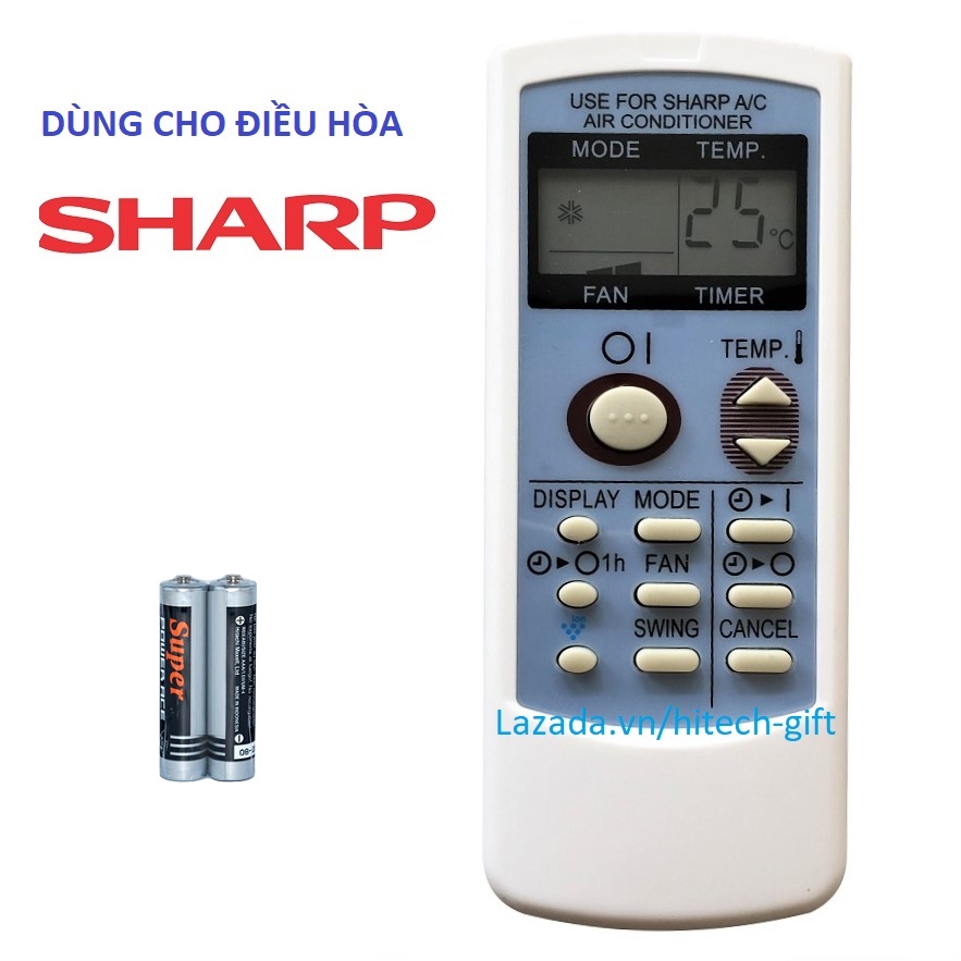 Remote điều khiển máy lạnh sharp điều hòa crmc-a775jbez kèm pin