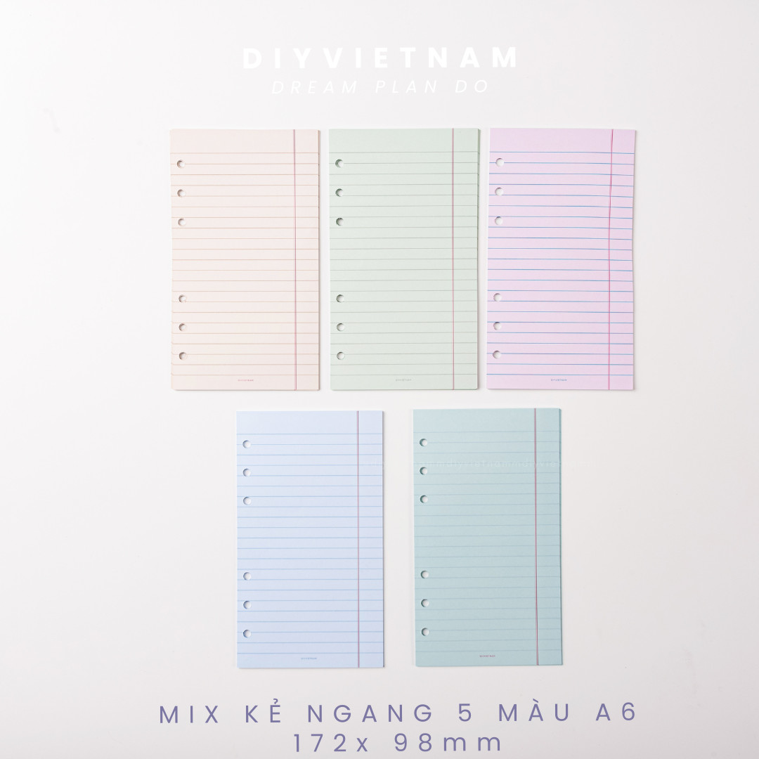 [HCM]GIẤY REFILL MÀU PASTEL A5, A6