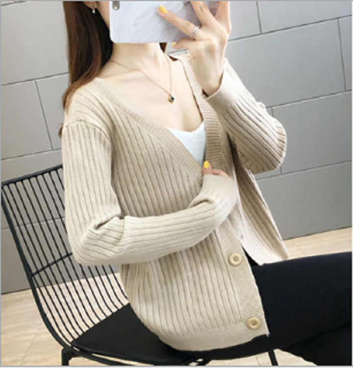 ÁO KHOÁC LEN NỮ CỔ V