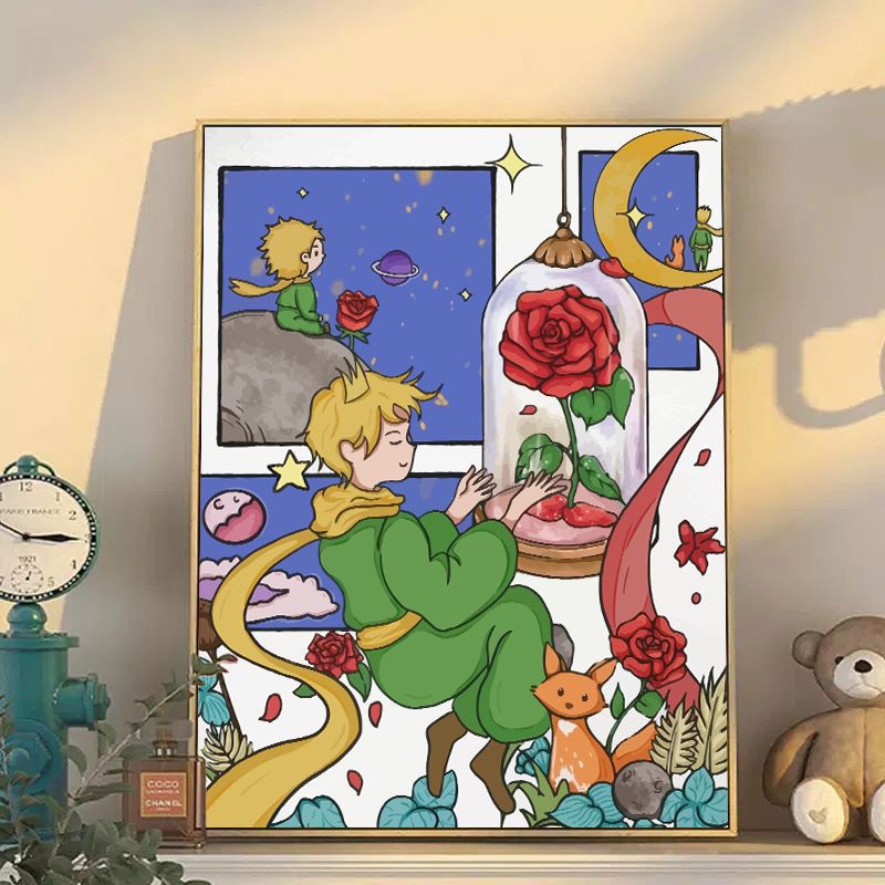 (tranh đính đá tặng khung hậu )Tranh đính đá tự làm hình biệt thự hoa - Tranh đính đá 5D tự làm hình tháp Eiffe kích thước 30x40cm