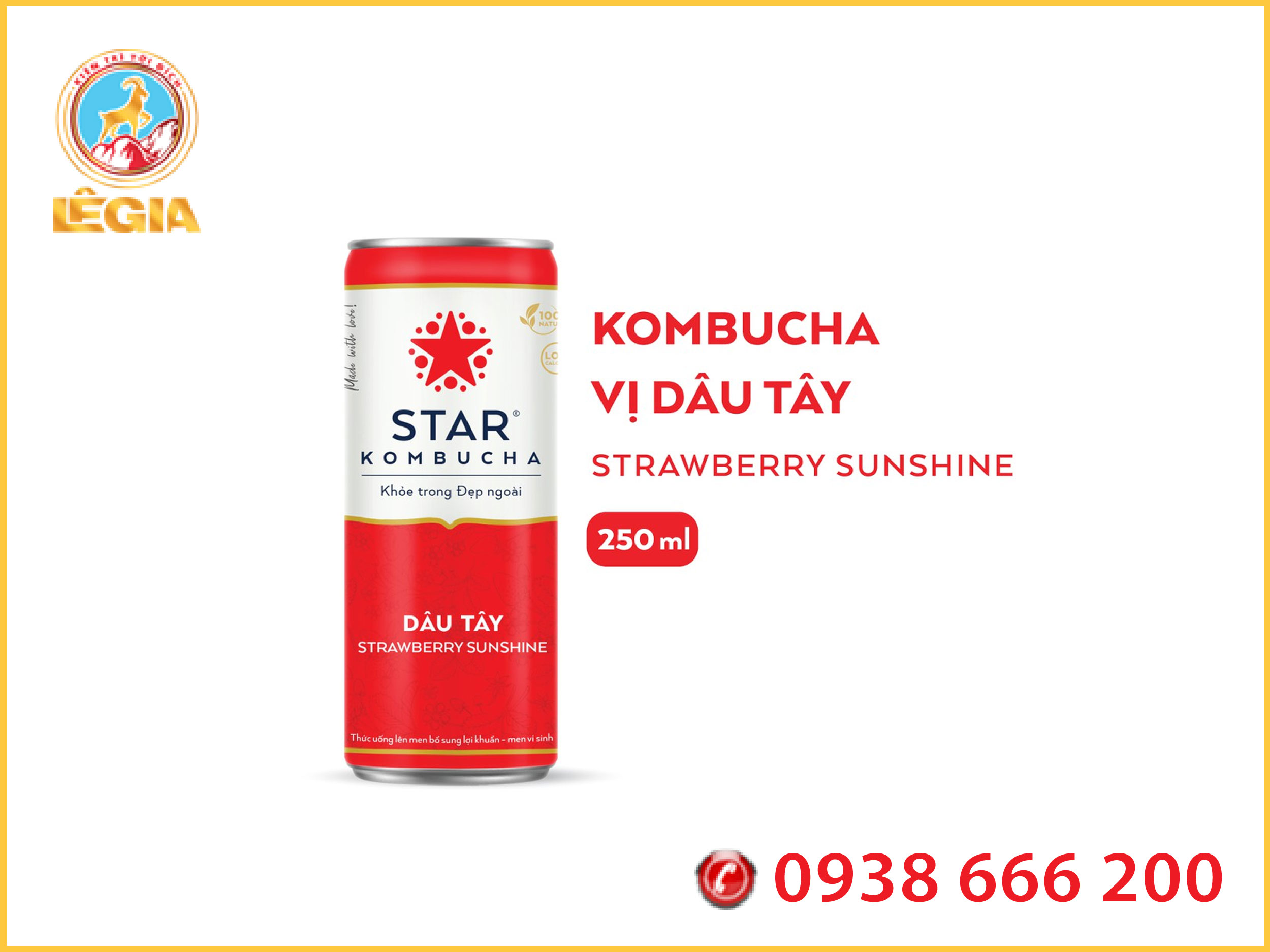 Nước Trái Cây Dâu STAR KOMBUCHA 250ML