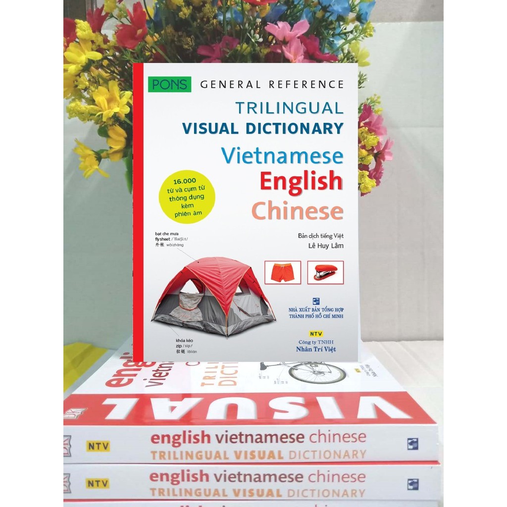 Book - Pons General Reference Trilingual Visual Dictionary Vietnamese–English–Chinese+With Mp3 for Online Listening
